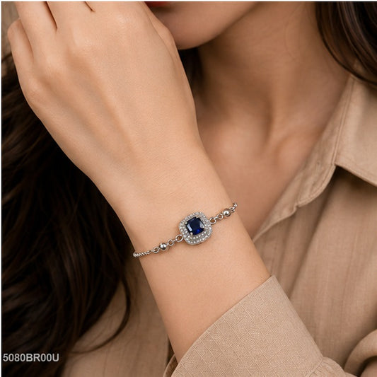 Blue Square Statement Bracelet