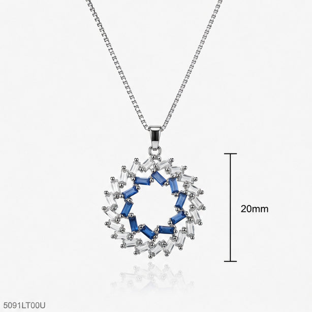 Blue Halo Crystal Locket