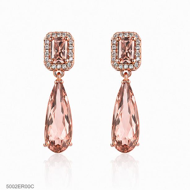 Champagne Drop Crystal Earrings
