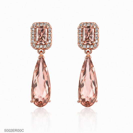 Champagne Drop Crystal Earrings