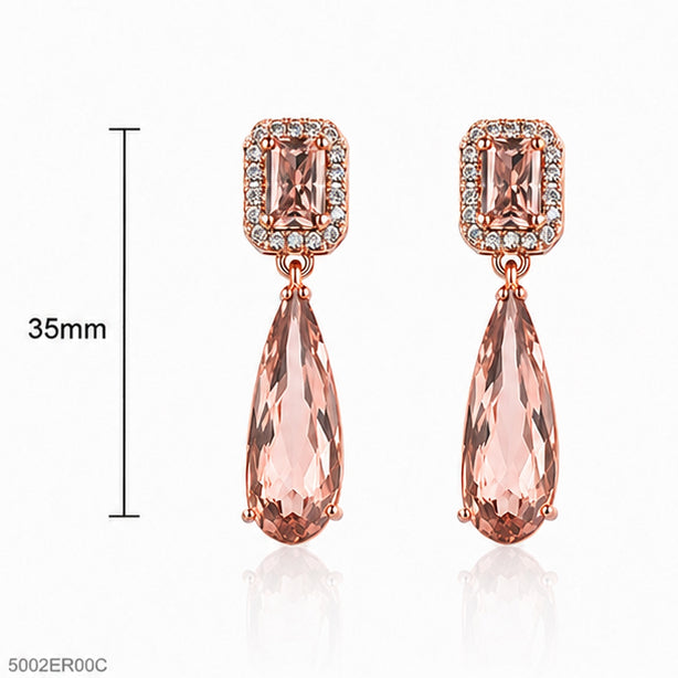 Champagne Drop Crystal Earrings