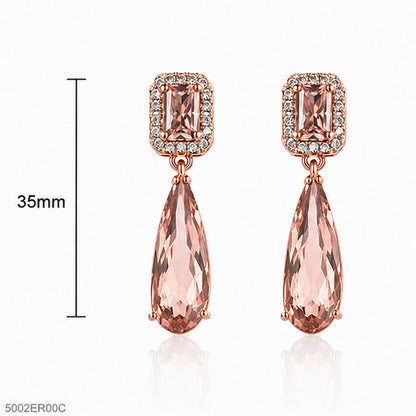 Champagne Drop Crystal Earrings
