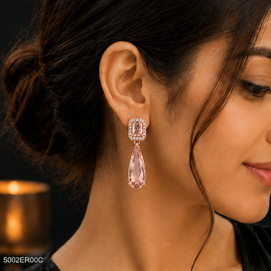 Champagne Drop Crystal Earrings