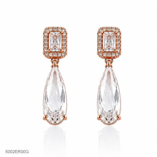Drop Crystal Golden Earrings