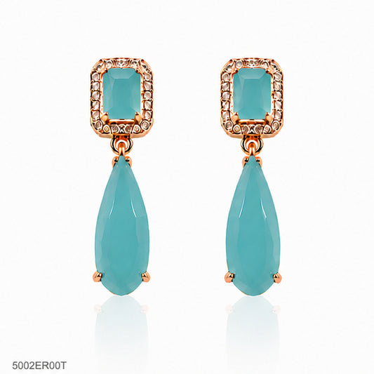 Mint Green Drop Crystal Earrings