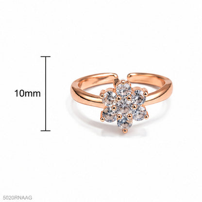 Golden Cluster Crystal Ring