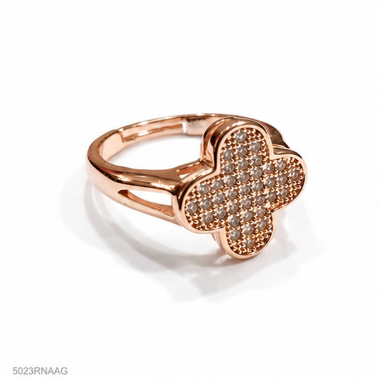 Golden Clove Pave Ring