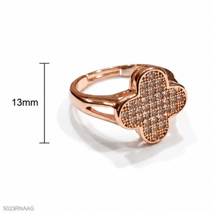 Golden Clove Pave Ring