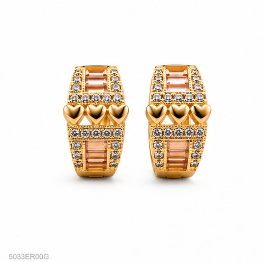 Golden Geometric Statement Bali Earrings