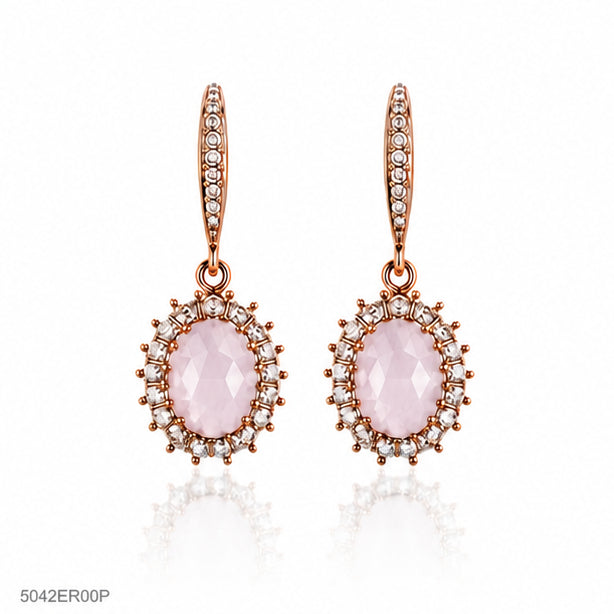 Pink Halo Drop Earrings