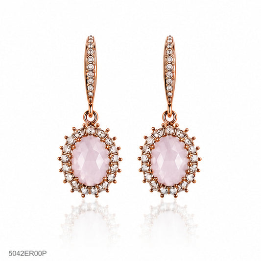 Pink Halo Drop Earrings