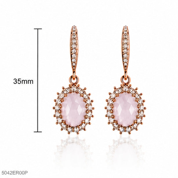 Pink Halo Drop Earrings