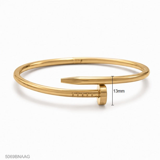 Minimal Open End Golden Bangle