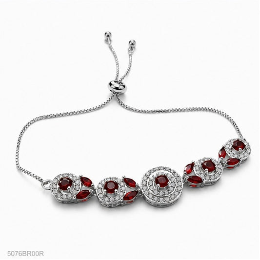 Red Crystal Circle Bracelet