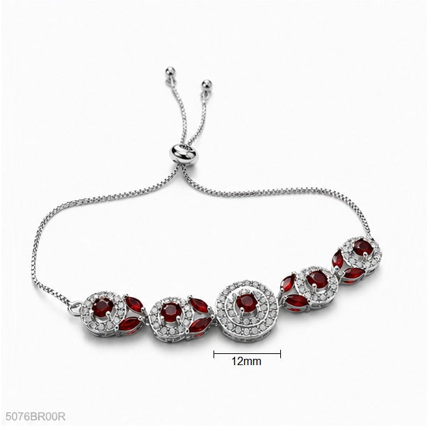Red Crystal Circle Bracelet
