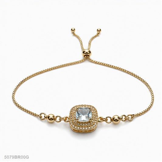 Golden Square Crystal Bracelet