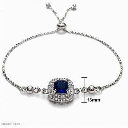 Blue Square Statement Bracelet