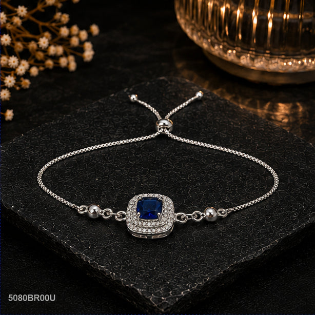 Blue Square Statement Bracelet