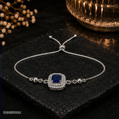 Blue Square Statement Bracelet