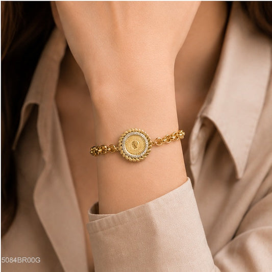 Golden Medallion Chain Bracelet