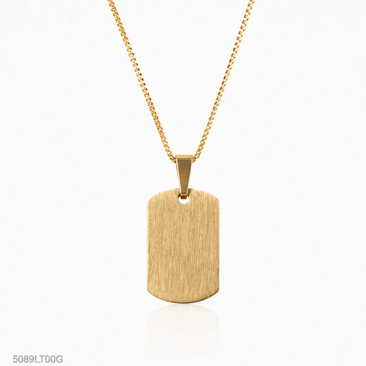 Golden Textured Rectangle Locket