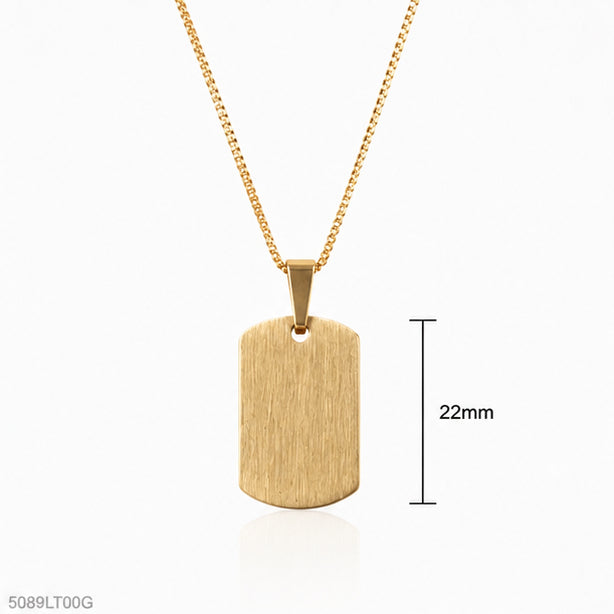 Golden Textured Rectangle Locket