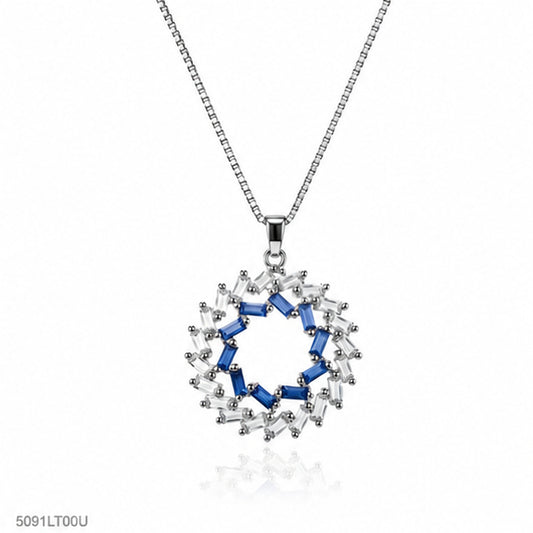 Blue Halo Crystal Locket