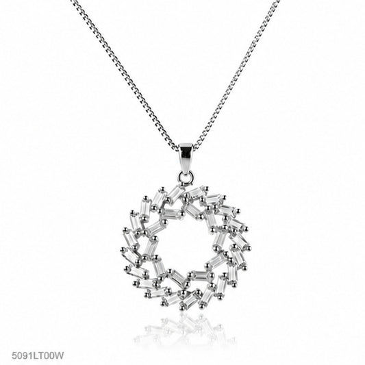 Silver Halo Crystal Locket