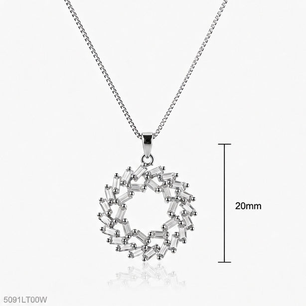 Silver Halo Crystal Locket