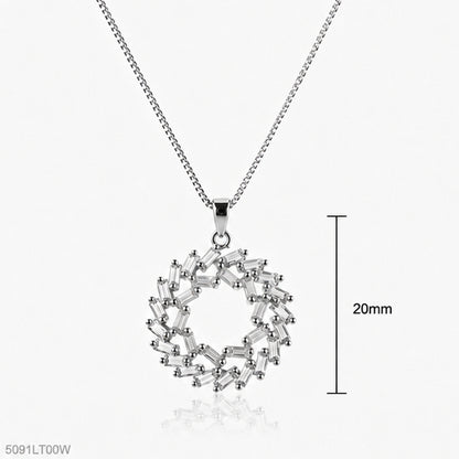 Silver Halo Crystal Locket