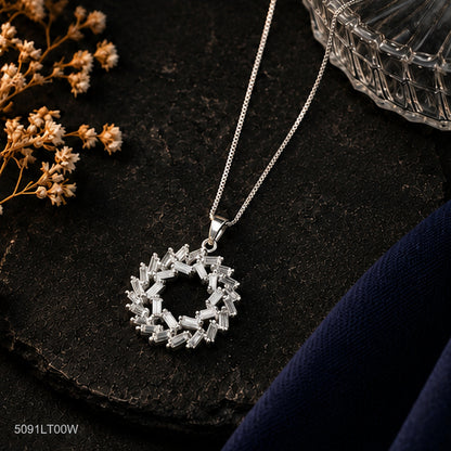 Silver Halo Crystal Locket