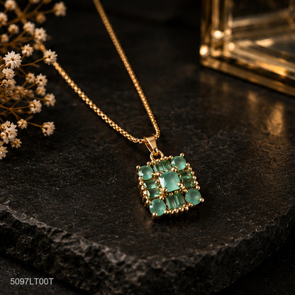 Mint Square Golden Locket