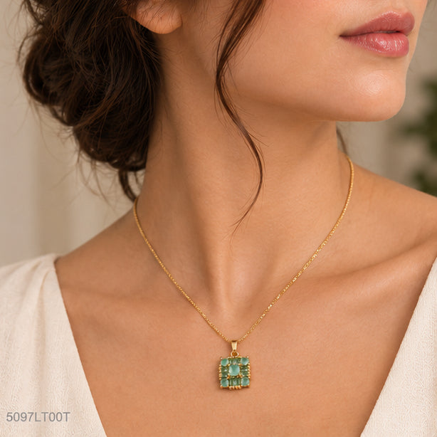 Mint Square Golden Locket