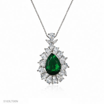 Green Pear Crystal Locket