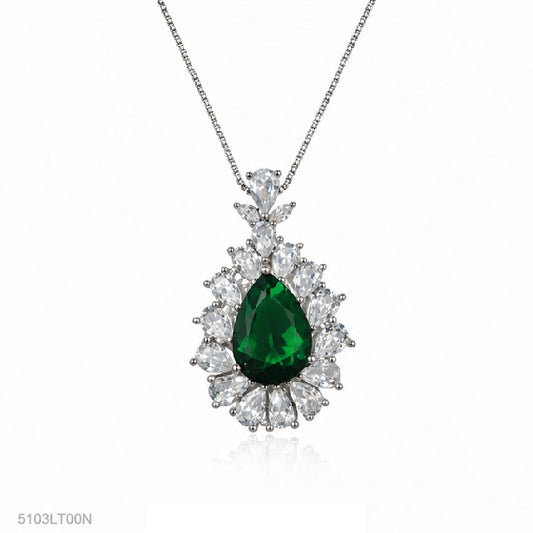 Green Pear Crystal Locket