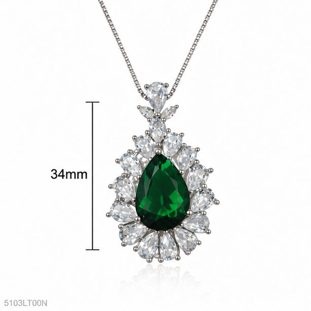 Green Pear Crystal Locket